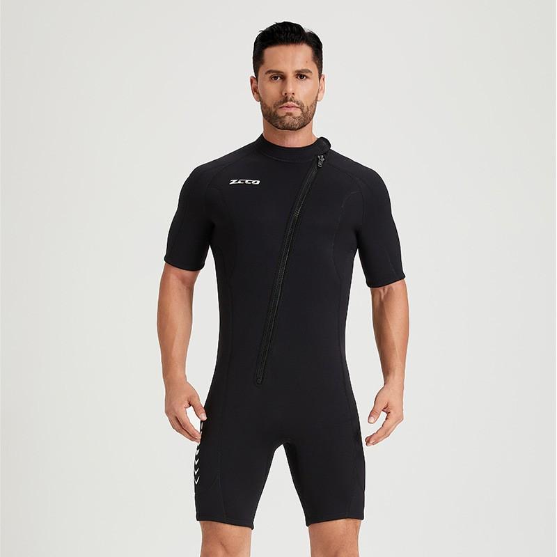 3mm Neoprene Wetsuit Short Sleeve Shorts Men Women Snorkeling Diving Surfing Swimming Warmth Protection