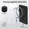 For iPhone 16 Plus Case Carbon Fiber Texture Leather Back Cover with Magnetic Detachable Suction Cup