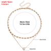 Accessories, Double Beaded Acrylic Mixed And Matched Metal Love Necklace Women, Premium Clavicle Necklace