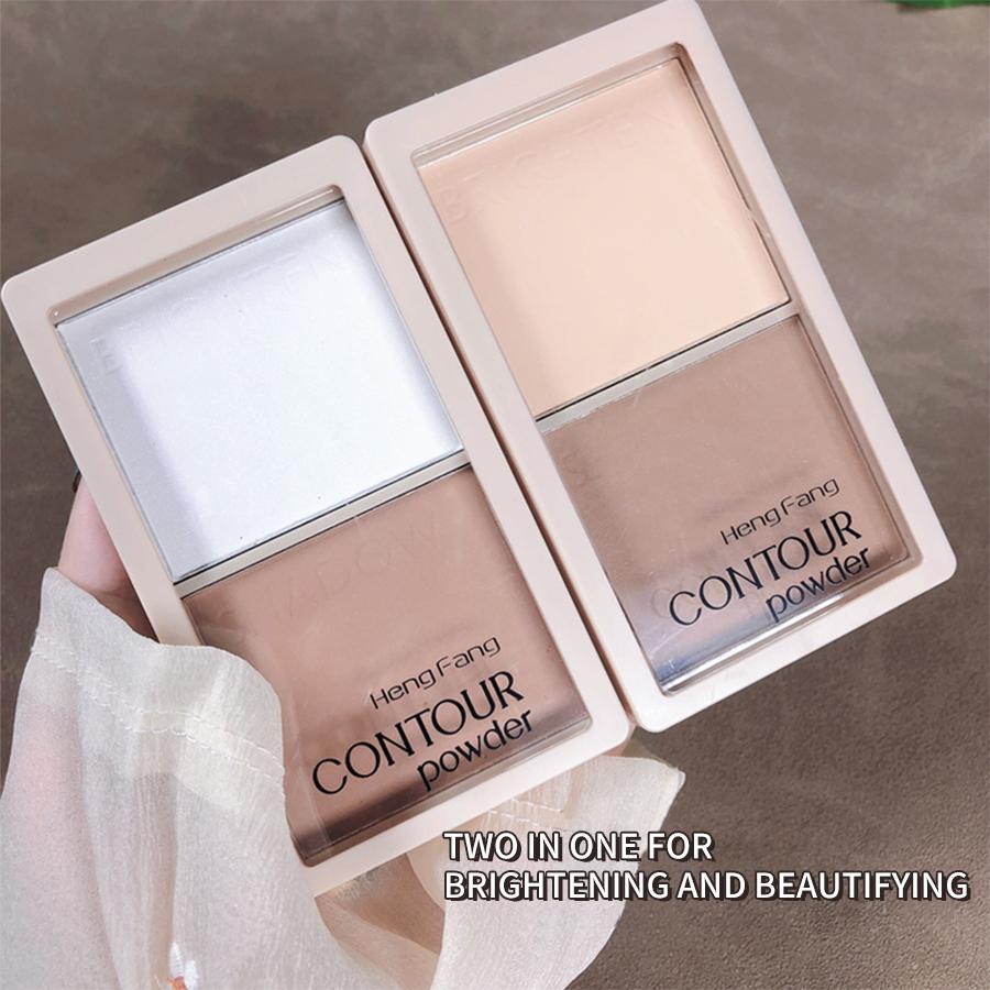 HENGFANG A Multi-purpose To Create 3D Little V Face Silky Smoothing Powder + Highlighter Cosmetics