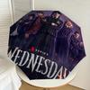 1pc Halloween Wednesday Automatic Folding Umbrella, Portable Collapsible Design, Casual Outdoor Accessory L1127068