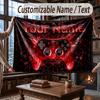 Game Controller Theme Throw Blanket Custom Name Text Personalized Blanket Soft Cozy Blanket for Home Sofa Bed