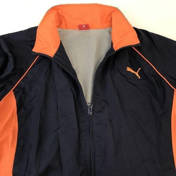 PUMA Tracksuit Jersey Windbreaker Men M Black Jacket Set Up(USED)