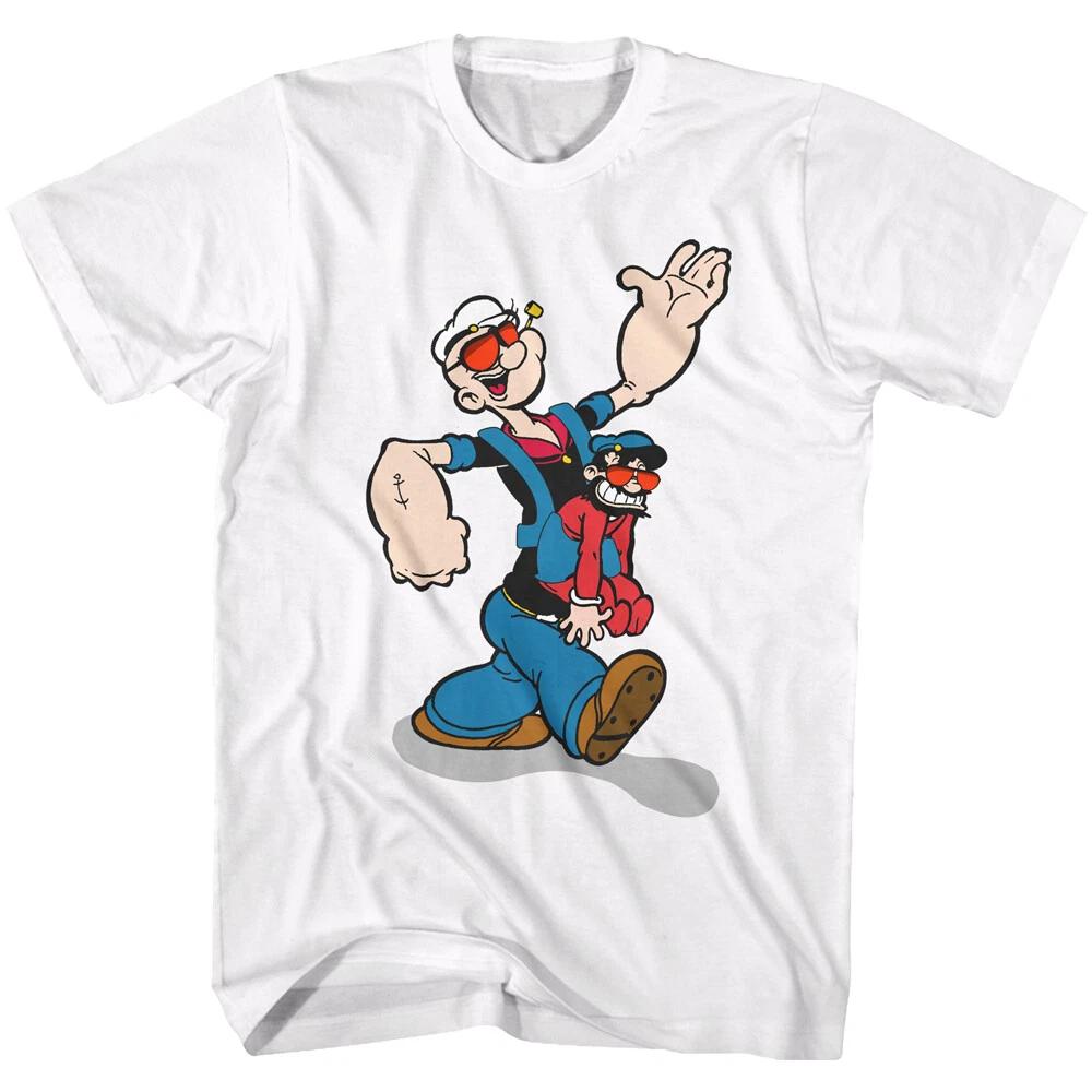 Popeye The Sailor Man Classic Cartoon Pappa Popeye Baby Bluto Men s T Shirt M
