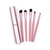 5PCS/Set Makeup Brushes Wood Handle Eye Shadow Brush Mujer Maquillajes Eyebrow Brush Cylindrical Small Pen Beauty Make Up Tool