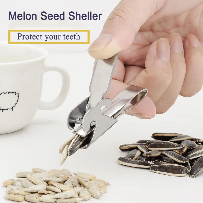 

Stainless Steel Melon Seed Peeling Artifact Pistachio Sunflower Seeds Peanut Peeler Shell Opener Multifunctional Kitchen Tool 101g