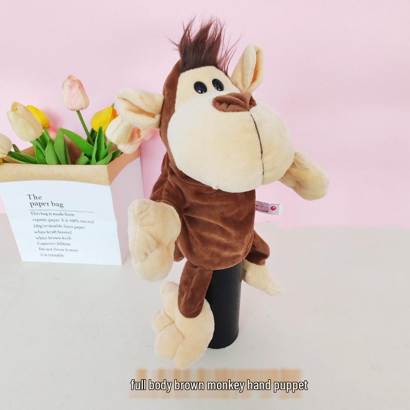 Animal Hand Puppet Plush Toy for Parent-Child Interaction - Storytelling Glove Doll with Movable Mouth