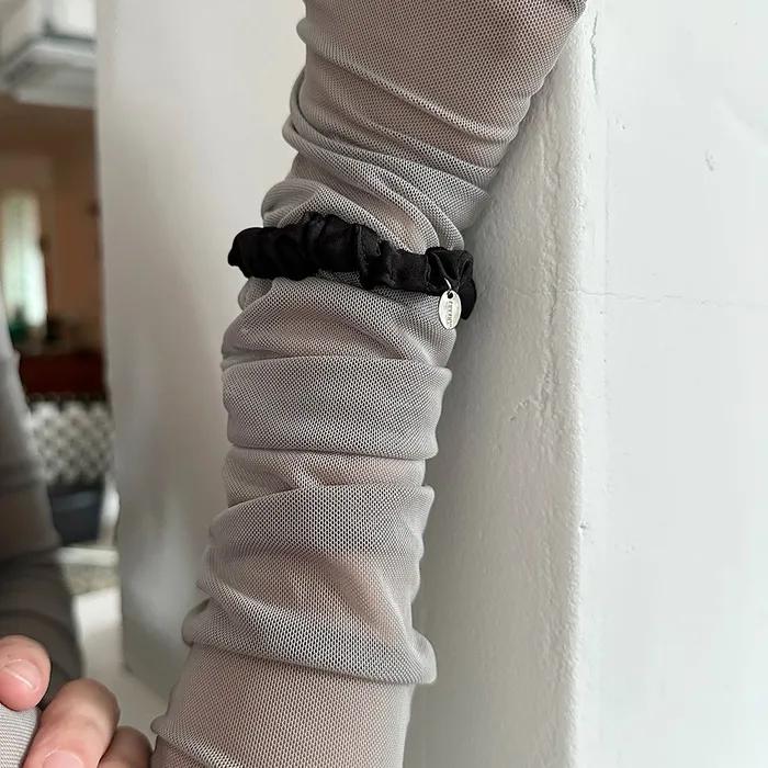 [1+1] mini pleats scrunchie - 4color
