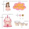 18 Pieces Princess Cake Toppers,Castle Decoration,Cute Theme, Shower Supplies,with