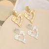 European and American small and exquisite ear needles, cross-border fashion, peach heart, versatile, high-end women's earrings