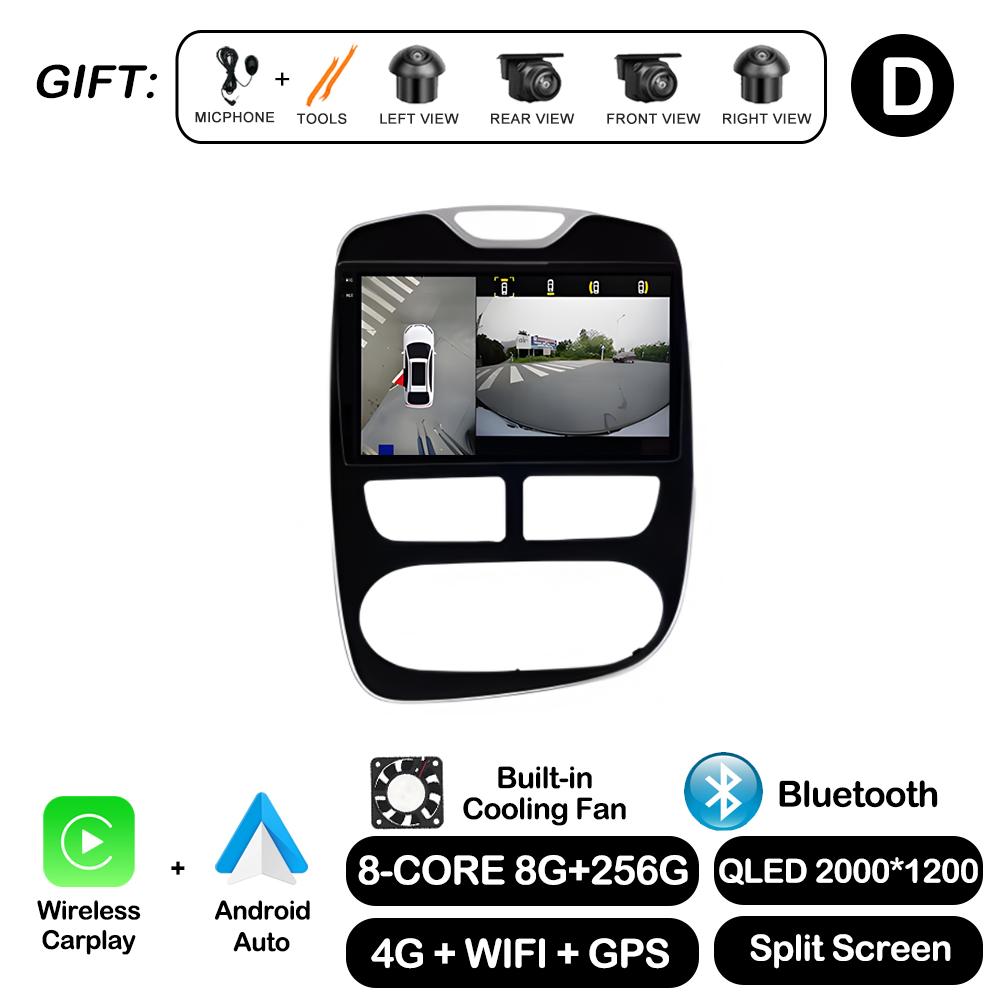10'' For Renault Clio 4 2012 - 2016 Carplay Car Radio Multimedia Video Player Android Auto 4G WIFI GPS Navigation DSP stereo BT