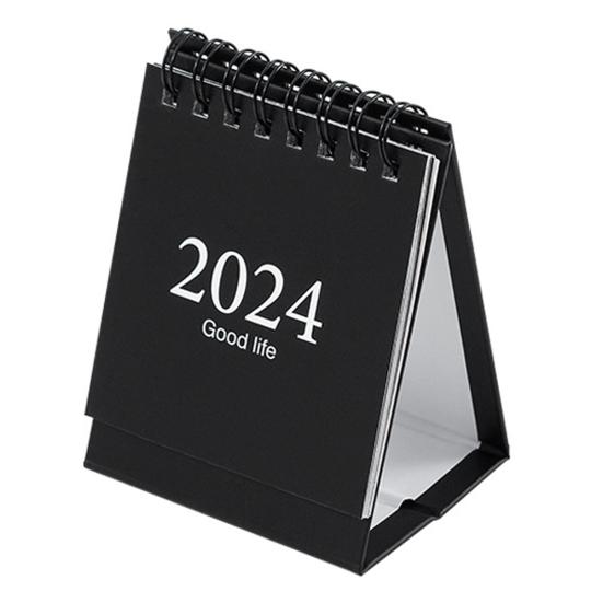 Mini Desk Calendar Spiral Coil Page Turning Date Recording 12 Monthly Calendar for Planing Event Log Portable Simple Style Plan Book Year of