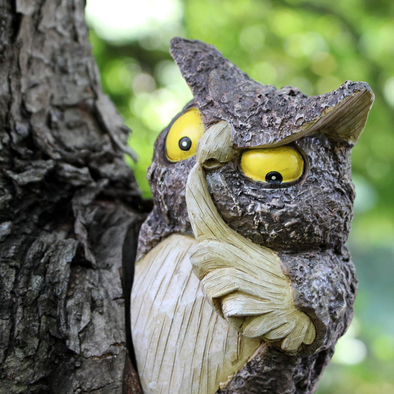 

1pc Hide And Seek Owl Tree Hanging Personified Owl Courtyard Garden Big Tree Scene Decoration Fun Animal Tree Hanging One Size