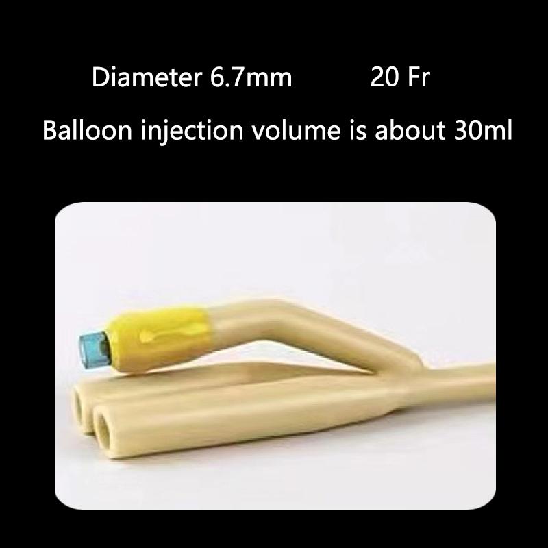 1pcs 2/3 Chamber Latex Catheter Silicone Coated Sterilized Urethral Catheter Male/Women/Children Urinary Catheter