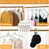 12 Pcs Foldable Travel Hangers with Clips, Collapsible Folding Hangers Drying Rack, Portable Clothes Hangers for Traveling, Cruise Ship Essentials