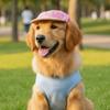 Ice Cream Pattern Dog Fisherman Hat Sun Protection Dog Visor Hat Pet Sun Hat  Dogs Cats