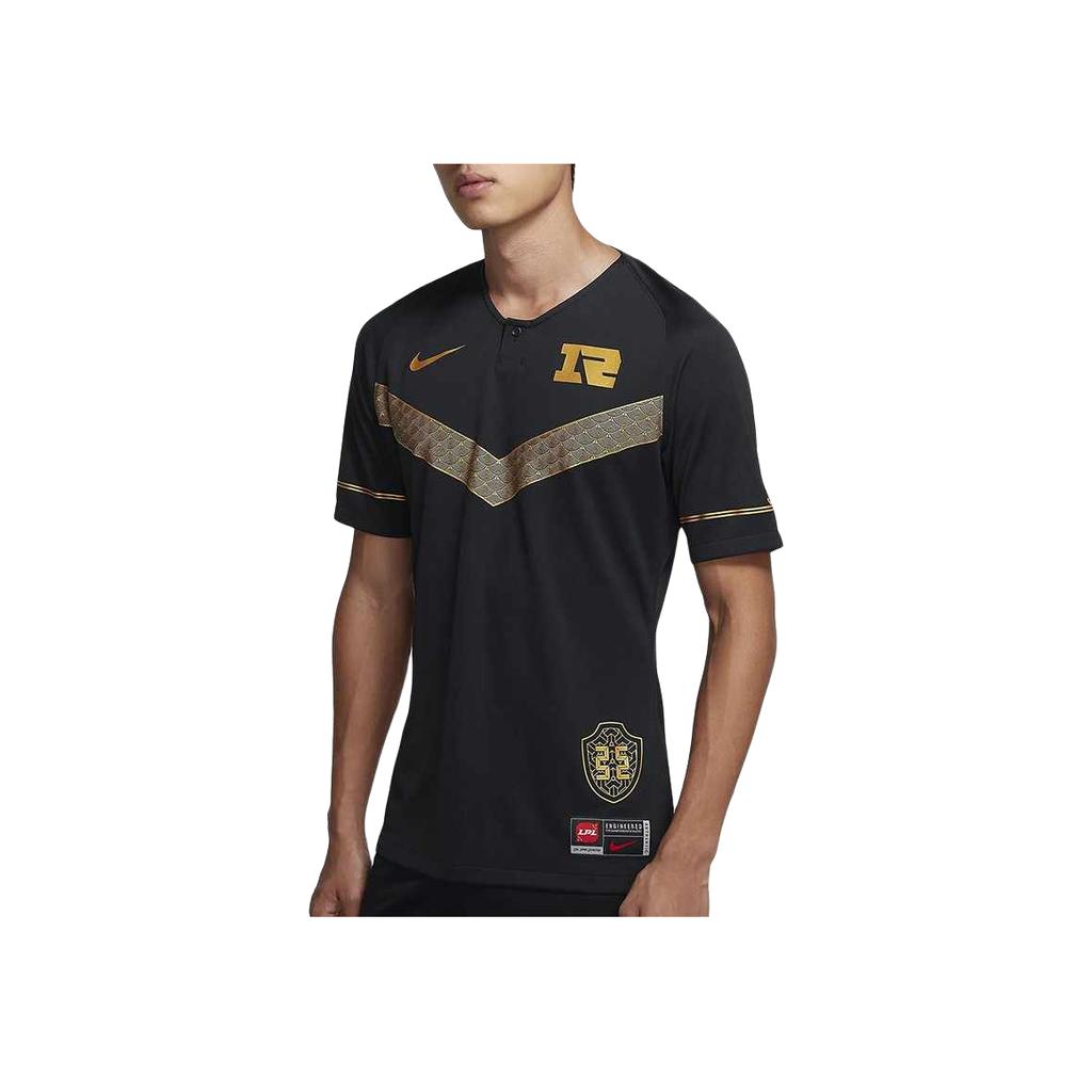Nike LPL Collaboration RNG Team Short Sleeve T-Shirt Competition Jersey Men Tops Black CV9630-010