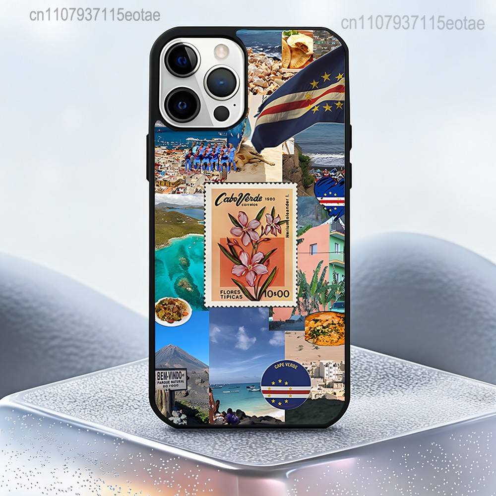 

Cape Verde FLAG ART Magnetic Case: Compatible with IPhone 17,16,15,14,13,12,11,Pro,Max,Plus,Mini,SE4,E iPhone12