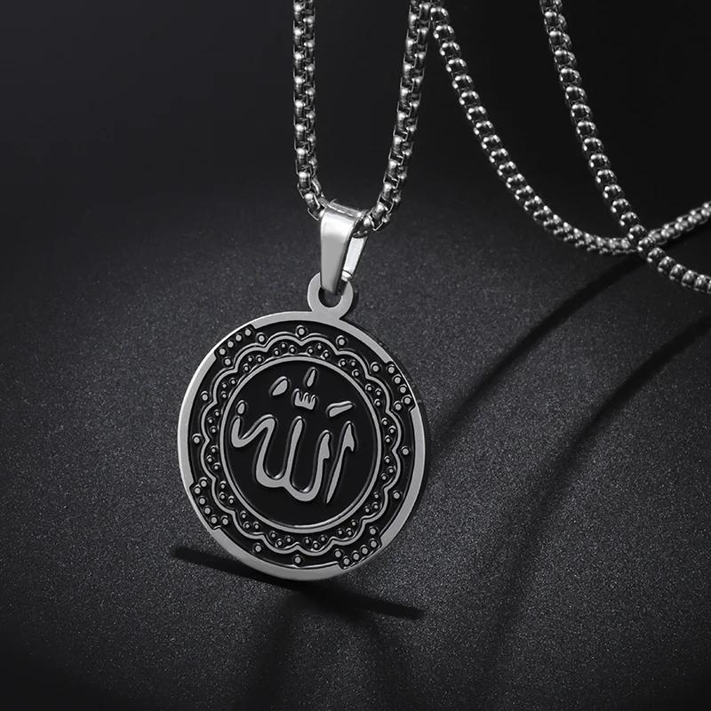 European and American Popular Titanium Steel Solomon Magic Amulet Pendant Fashion Stainless Steel Seven Angel Guardian Necklace