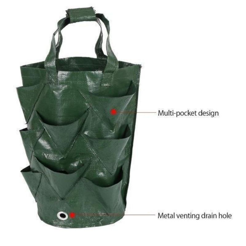 1Pc Hanging Planting Bag For Aerial Gardening, 3-Gallon Strawberry Specific Hanging Bag, Flower And Plant Basket Growth Bag