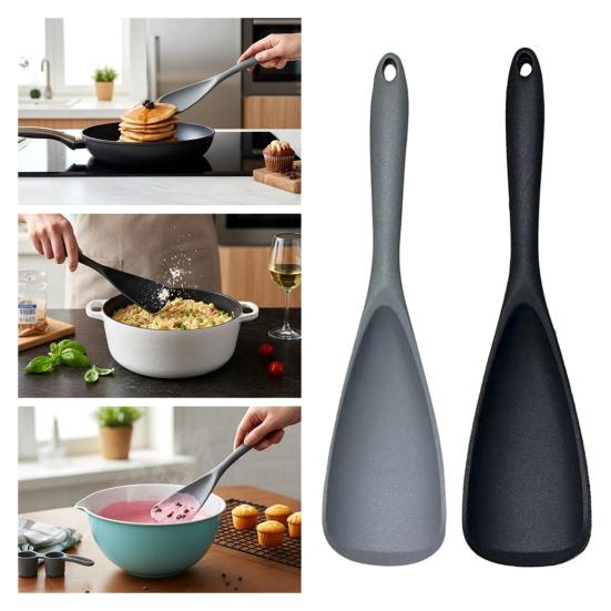 2Pcs Silicone Duckbill Spatula One-Piece Non-Stick Cooking Turner Heat-Resistant Scratch-Free Essential Kitchen Utensil for Frying And Serving