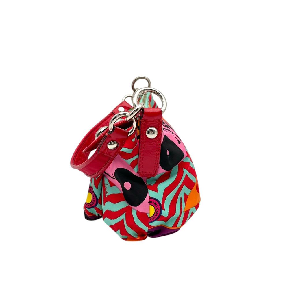 Used COACH 2-Way Shoulder Bag / One-Shoulder Bag Poppy GroovyShoulder Bag multicolor/Red Nylon/enamel Women