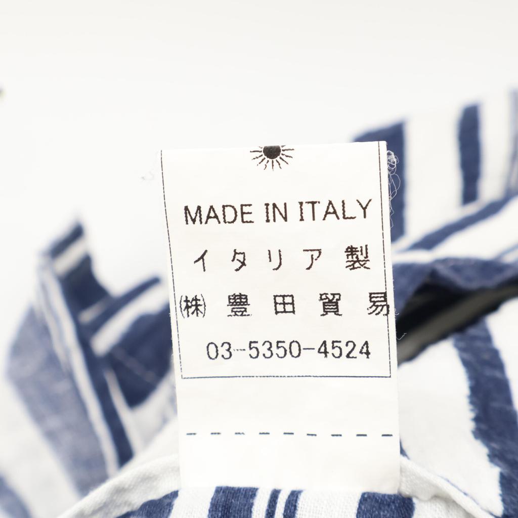 GIANNETTO Blue x White Striped Linen CORALLO Seersucker Jacket Jacket 46 blue/whiteUsed