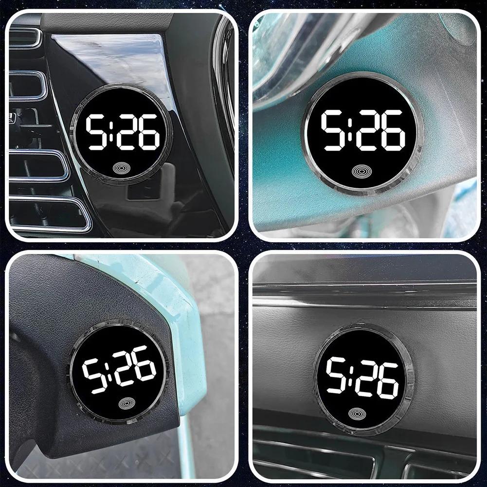 Car Dashboard Clock On Board Clock Mini Luminous Round Car Dashboard On Board Air Vent Clocks Watch Digital Easy To Read