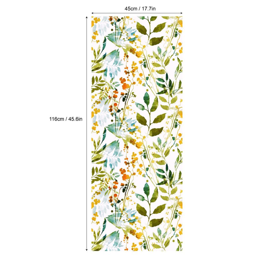 17.7 x45.6 Stained Glass Window Film, Static Cling Window Privacy Film Decorative For Bedroom