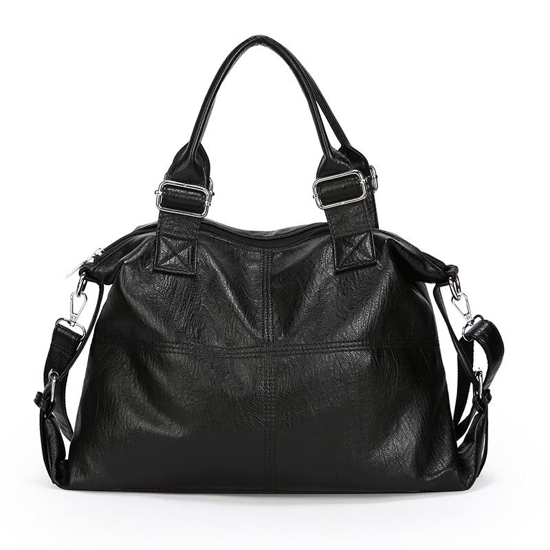 Retro Women's Bag Middle-aged and Elderly Women's Mother's Bag Single-shoulder Crossbody Handbag Soft Leather Bag