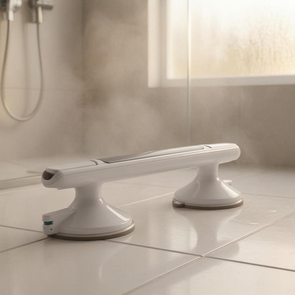 2 Pieces Suction Grab Bar Removable with Cup for Elderly