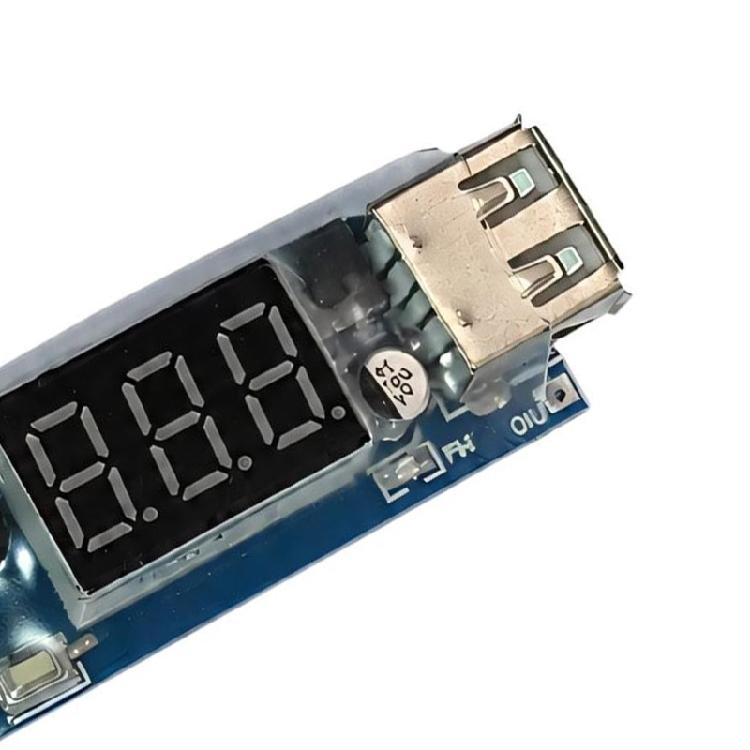 5V, 2A USB Power Cable with XT90 Male Battery Input, Digital Input Readout, and USB-A Female Output for Direct Battery Power Conversion