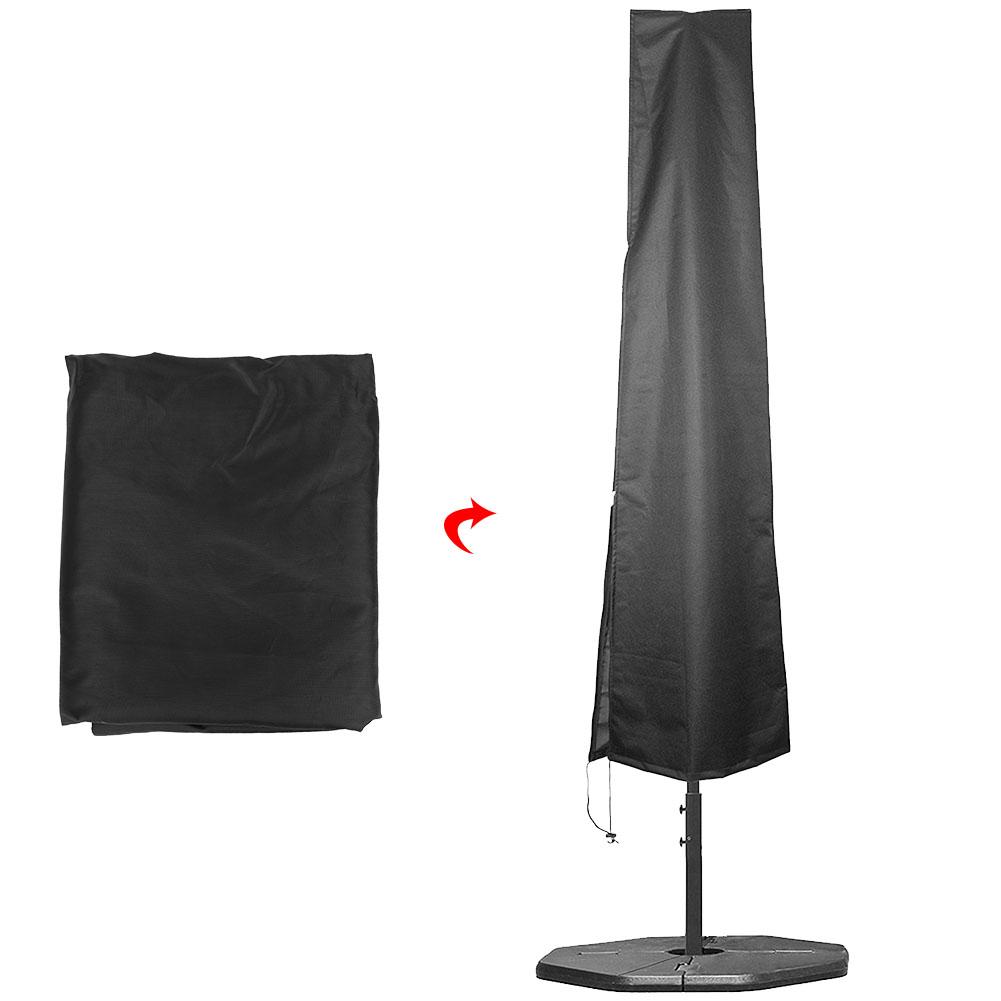 Outdoor Oxford Cloth Black Waterproof Dustproof Anti UV Umbrella Cover Protector(190x59cm)