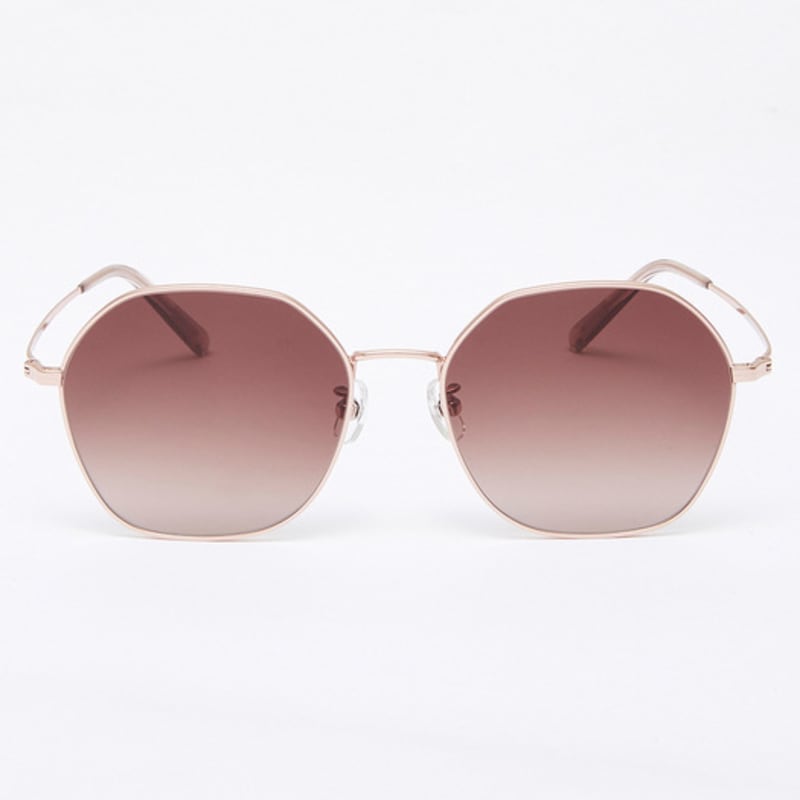

aloeyewear [Air Titanium] AL2503 2424G Air Titanium Hexagon Rose Gold Sunglasses