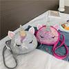 Sparkling Unicorn Colorful Crossbody Bag Pu Material With Lightweight Design