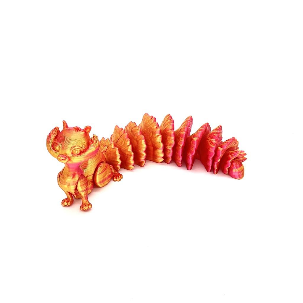 

Charming 3d Printed Squirrel Toy With Flexible Joints And Eye-catching Rainbow Colors Red Gold,15CM/5.91in