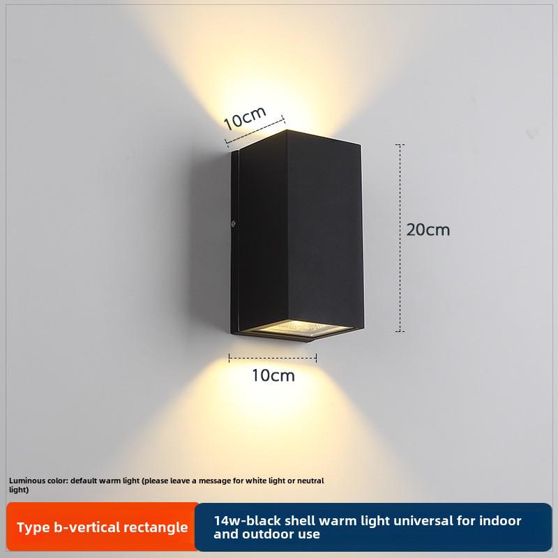 LED Outdoor Four-Leaf Clover Wall Light - Up and Down Beam Decoration for Garden and Exterior Walls.