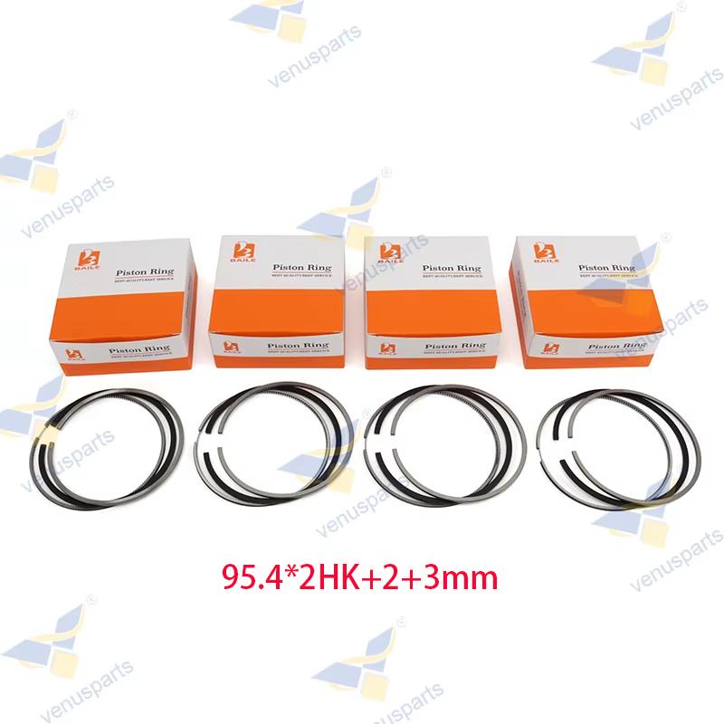 For ISUZU 4JJ1 Piston Ring 4 Cylinders Engine 95.4*2HK+2+3mm & 95.4*2HK+1.5+3mm 8-98057222-0