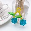 Colorful Phone Lanyard Beaded Wrist Strap Cherry Phone Charm DIY Handmade Keychain Imitation Crystal Jewelry Accessory
