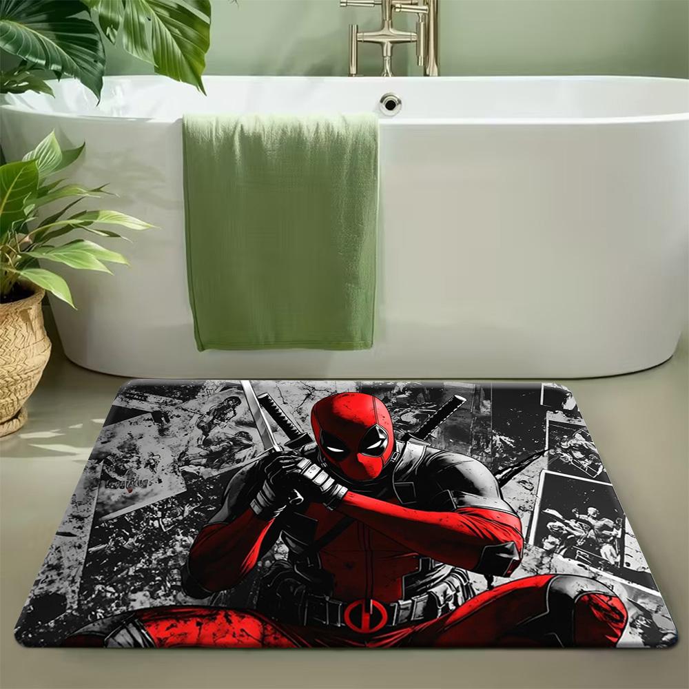 Universal Polyester Decorative Floor Mats, Marvel Deadpool Cargo Liner, Universal Practical And Soft Car Trunk Mat, Doormats C 40cm x 60cm