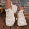 Fashion Spring Purple Platform Sneakers Chunky Thick Sole Tennis Shoes Ladies Lightweight Breathable Casual Shoes for Women Sneakers