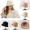New British Style Rolled-Brim Mom Bucket Hat for Women Bucket Hat Versatile Short-Brimmed Hat with a Stylish Look