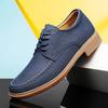 British men's casual leather shoes men's leather soft sole comfortable and breathable low-top tooling shoes large size men's shoes 45 46 47