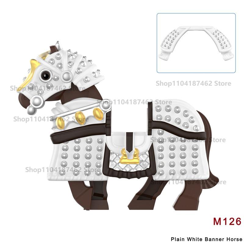 MOC Medieval Figure Mount Building Blocks Roman Wolf Warrior Infantry Lion Heart King Castle Knights Armored War Horse Brick Toy