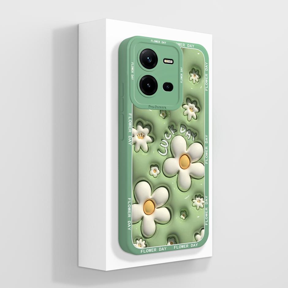 For Vivo V25 V25E 4G 5G Case Cute Advanced Sense Flowers Silicone Soft Shell For VivoV25 5G VivoV25E 4G Prevalent Fundas Bumper