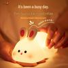 Silicone Rabbit LED Night Light with Tap Sensor and Adjustable Brightness