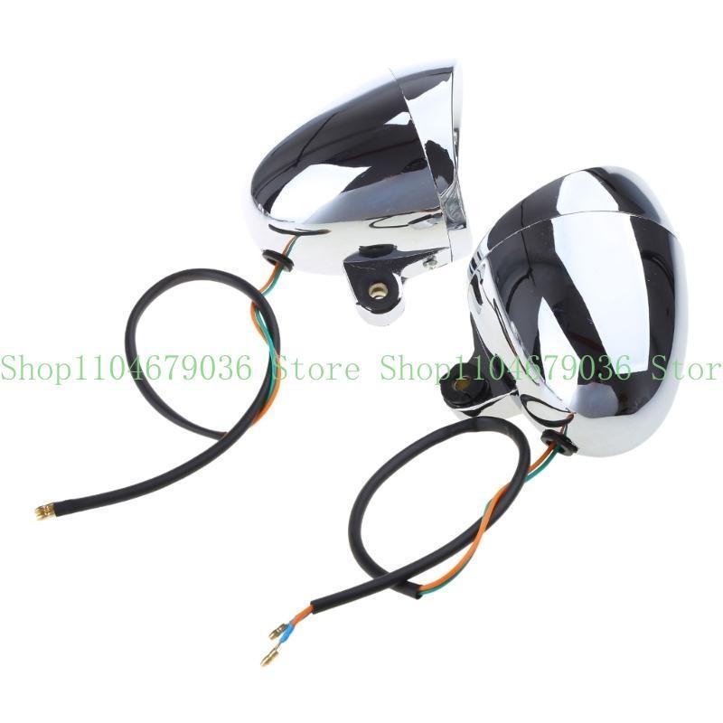 652F 4 In Driving Headlight LED Motorcycle Auto Daytime Running Fog Light LED Bulb Dustproof Waterproof Lamp 1 Pair