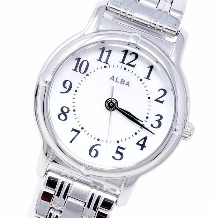 Seiko Alba Women's Quartz Watch AEGK426 (White Dial, Silver Case)