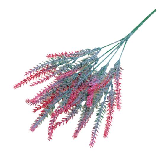 Yousheng 4 Pièces Lavande Artificielle 5 Fourchons Résistant aux UV Fausse Fleur en Plastique Décoration Centre de Table Maison Mariage Fête Intérieur Extérieur Fausse Floraison