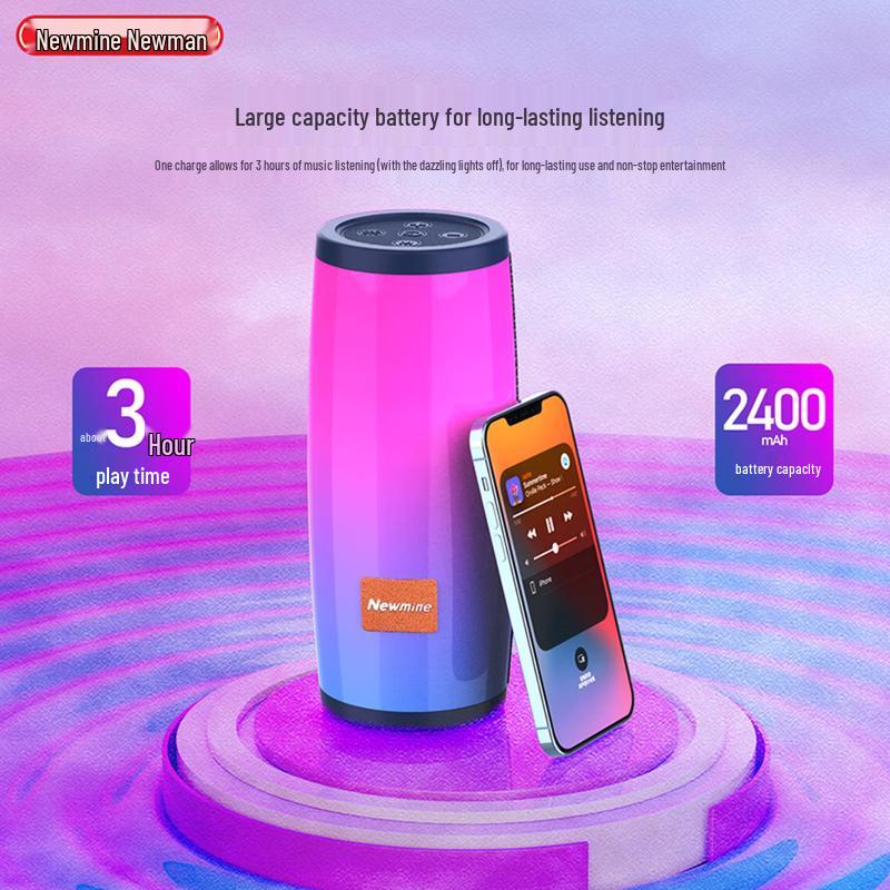 Newman BT70 Portable Bluetooth Speaker with Dazzling Light Effects CN plug (adapter included)